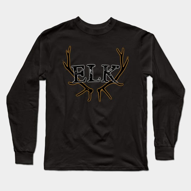 ELK Neon Retro Pro Wrestling Long Sleeve T-Shirt by 3YsMenMedia